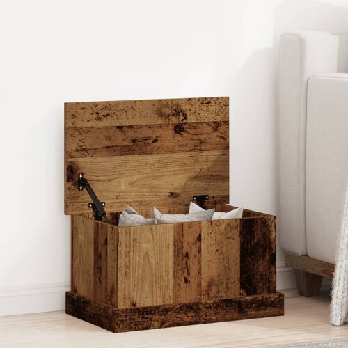 vidaXL Škatla za shranjevanje starinski les 30x50x28 cm inženirski les Cene