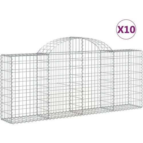  Lučne gabionske košare 10 kom 200x30x80/100cm pocinčano željezo Cijene