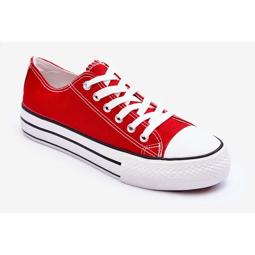 Kesi Low classic sneakers on the platform of red Jazlyn