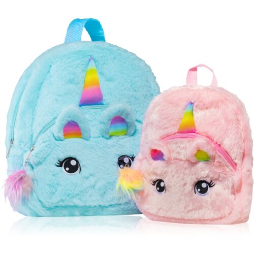 BrushArt KIDS Fluffy unicorn backpack Small otro&amp;scaron;ki nahrbtnik Pink (20 x 23 cm) Slike