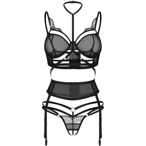 Obsessive Premisis 3-pcs Crotchless Set Black S/M Cene