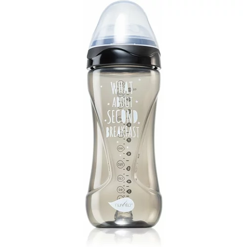 Nuvita Cool Bottle 4m+ steklenička za dojenčke Black 330 ml