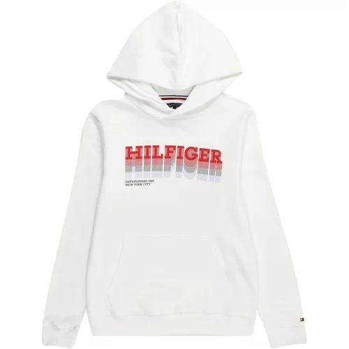 Tommy Hilfiger Sweater majica svijetloplava / krvavo crvena / crna / bijela