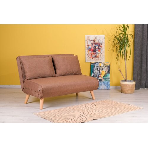  Rjava raztegljiva sedežna garnitura 120 cm Folde &amp;ndash; Slike