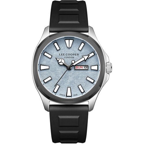 Lee Cooper Muški sat LC08364.301, Svetlo plavo kućište, Crne boje Cene