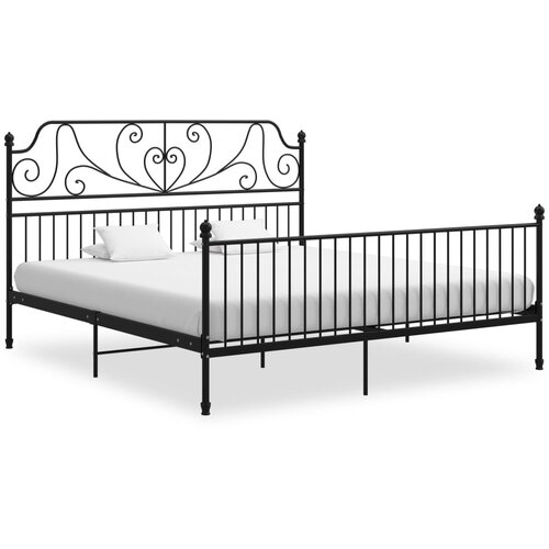 The Living Store Posteljni okvir ?rn kovinski 180x200 cm - Posteljni Okvir, (21737442) Slike