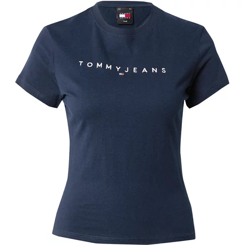 Tommy Jeans Majica mornarska / rdeča / bela