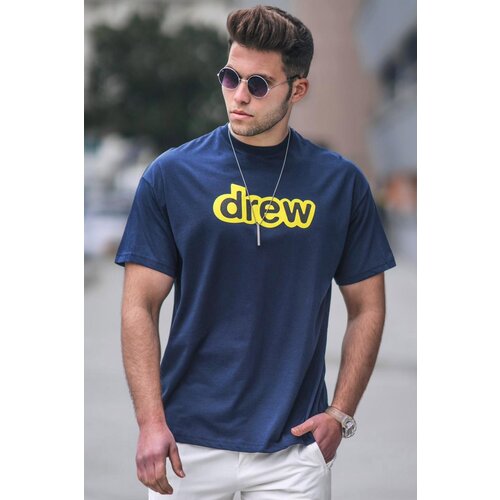 Madmext Men&amp;#039;s Navy Blue T-Shirt 5205 Slike