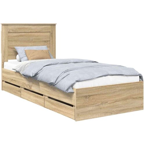  Okvir za krevet Sonoma hrast 75 x 190 cm Inženjersko Drvo - sonoma hrast 75 x 190 cm Slike