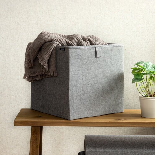 Bigso Siva tekstilna &amp;scaron;katla za shranjevanje 32x31,5x31,5 cm Soft Storage Cube &amp;ndash; Slike