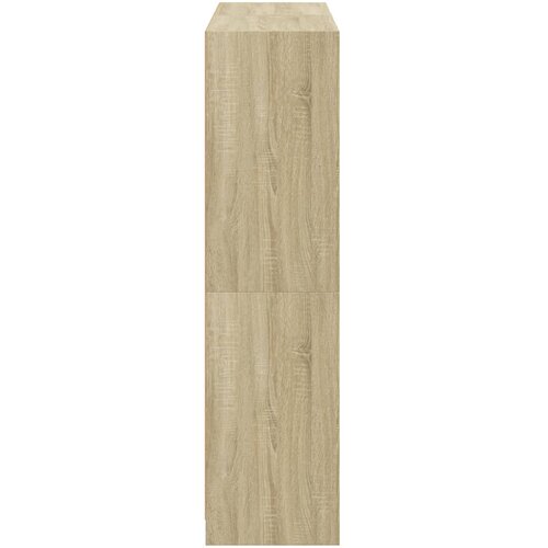  Regal za knjige s vratima boja hrasta 136x37x142 cm drveni Smeđa Slike