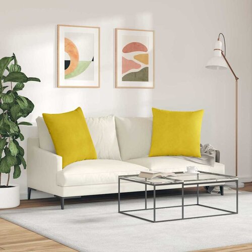  Jastučići za sofu 2 pcs Žuta 60 x 60 cm Kordura tekstil Slike