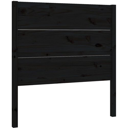 Maison Chic posteljno vzglavje - vzglavna omarica - nočna omarica črno 96x4x100 cm trdna borovina, (21705556) Slike