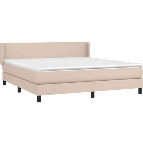  Krevet box spring s madracem cappuccino 180x200 cm umjetna koža Slike
