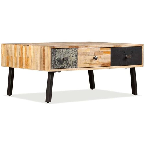  Klubska mizica iz trdne predelane tikovine 90x65x40 cm Cene
