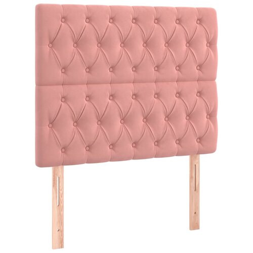 Maison Chic Posteljno vzglavje - Vzglavna omarica 2 kosa roza 90x7x78/88 cm žamet, (22077044) Cene