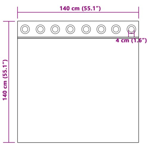 vidaXL baršunske zavjese 2 kom s očima Siva 140x140 cm Cene