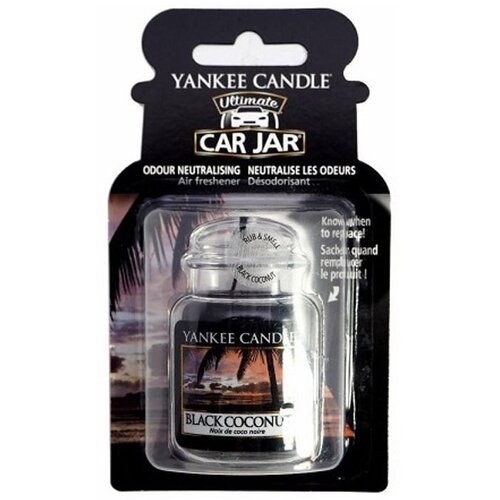 Yankee Candle Car Jar Ultimate Black Coconut - 1 kos Slike