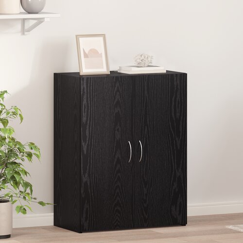 VidaXL Uredski Ormar Crni Hrast 60x32x77.5 cm Konstruirano Drvo Slike