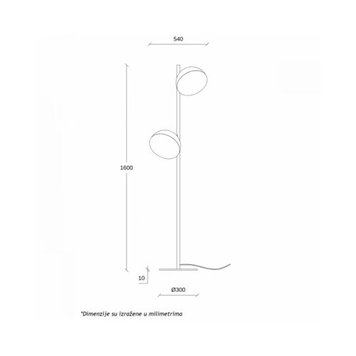  aria 31 podna lampa 20W 3000K crna Slike