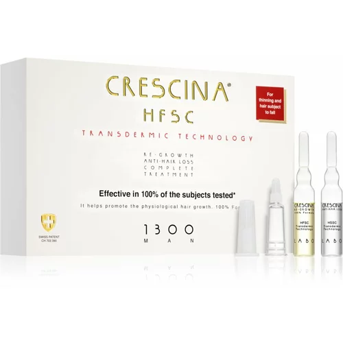 Crescina Transdermic 1300 Re-Growth and Anti-Hair Loss tretman rasta kose protiv ispadanja kose za muškarce 20x3,5 ml