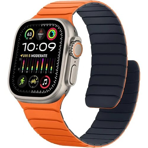 SIXMOAT silikonski magnetni pa&amp;scaron;ček za Apple Watch 38, 40, 41 in 42 mm Slike