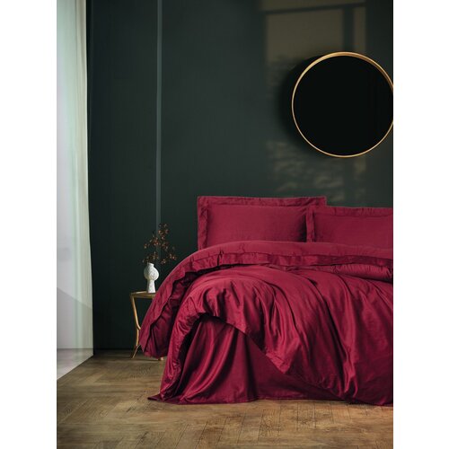  Elegant - claret red claret red satin single quilt cover set Cene