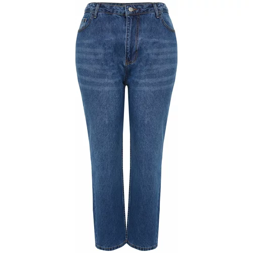 Trendyol Curve Blue High Waist Mom Fit Jeans