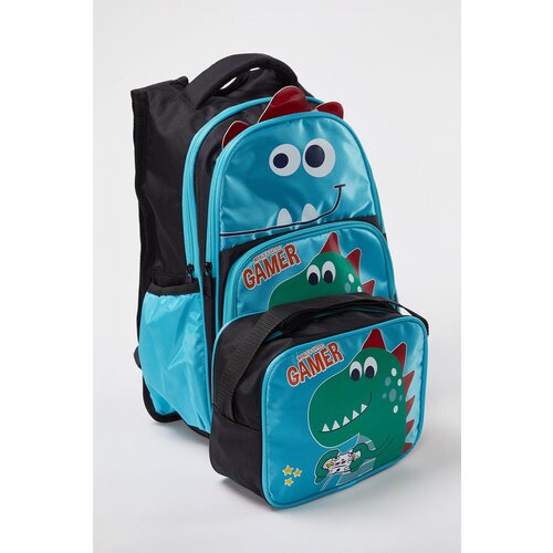 Trendyol Blue 2-Pack Boy Dinosaur Patterned School Backpack Slike