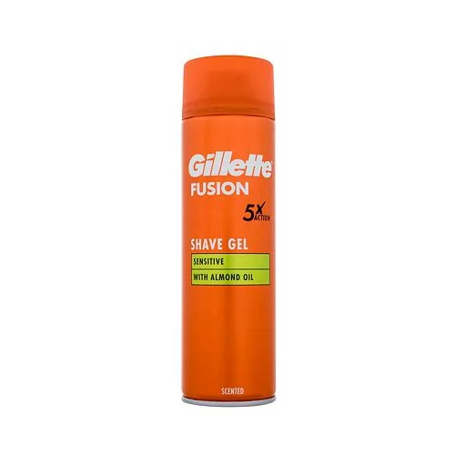 Gillette Fusion Sensitive Shave Gel gel za britje 200 ml za moške