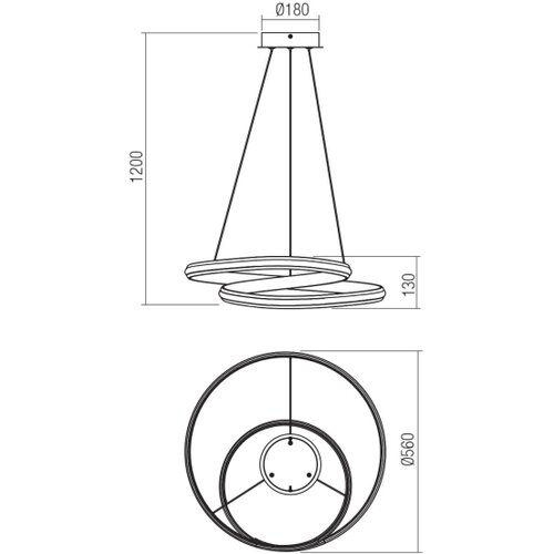  Redo 01-4360 - LED prigu&amp;scaron;iva luster na sajli TORSION LED/40W/230V bela Slike