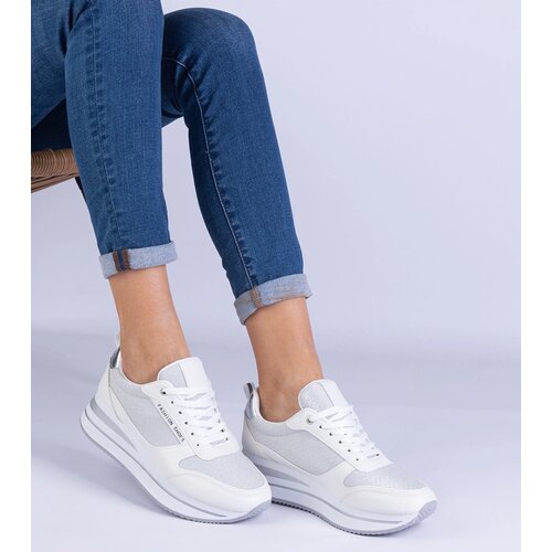 Gemre White women's platform sneakers Elenora Cene