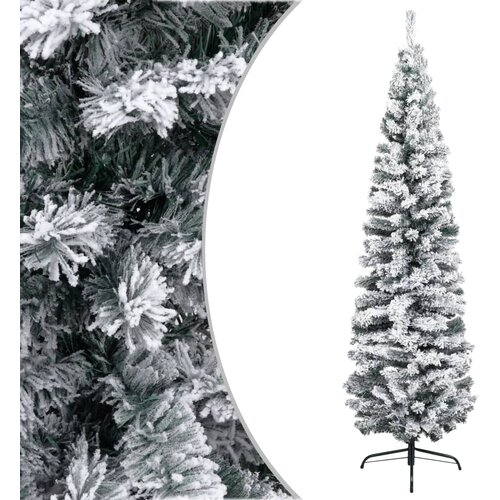 vidaXL Usko umjetno božićno drvce sa snijegom zeleno 240 cm PVC Cijene