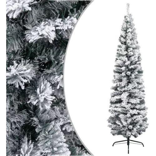 vidaXL Usko umjetno božićno drvce sa snijegom zeleno 240 cm PVC