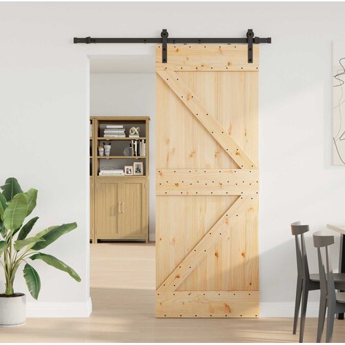  Klizna vrata NARVIK Prirodna i crna 80 x 210 cm (152,5 cm) Cijene