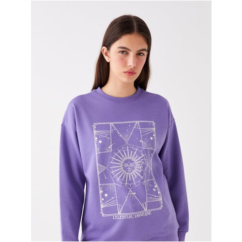 LC Waikiki Women's Crew Neck Printed Long Sleeve Sweatshirt Slike