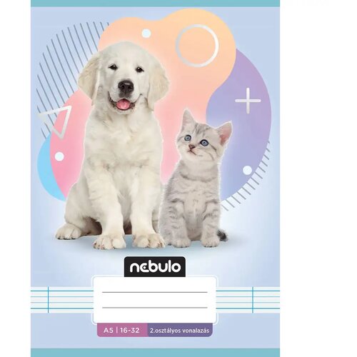 NEBULO Speti zvezek za 2. razred, črtasti, A5, 16-32, z živalmi - Priljubljene domače živali Cene