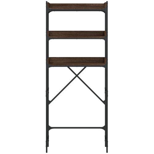  Polica za perilicu rublja boja smeđeg hrasta 67x25x163cm drvena Slike