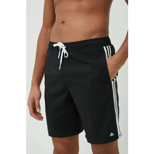 Adidas Kopalne kratke hlače 3-Stripes CLX črna barva