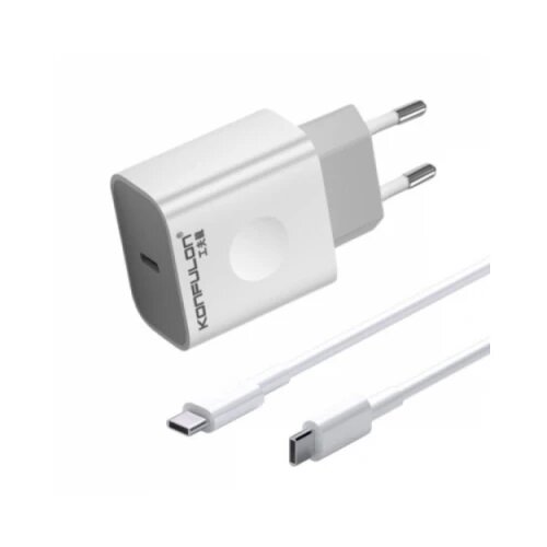 Konfulon C69D brzi kućni punjač 20W + DC15 type c na type c Cene