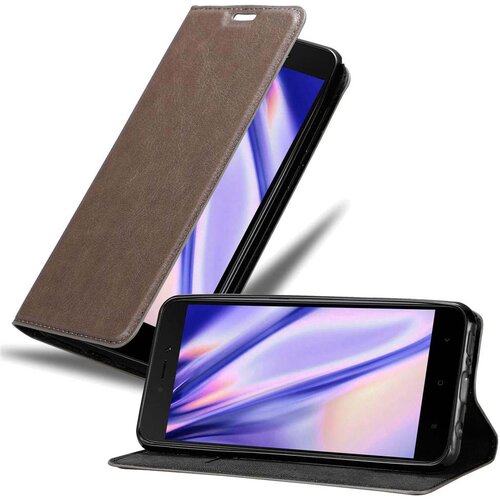 Cadorabo Ohi&scaron;je, združljivo z Xiaomi RedMi 5A v kavovinsko rdeča - Za&scaron;čitni ovitek z magnetnim zapiranjem, stoječo funkcijo in režo za kartice, (20558241) Cene