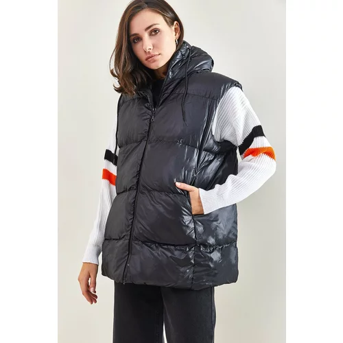 Bianco Lucci Women's Hooded Inflatable Vest