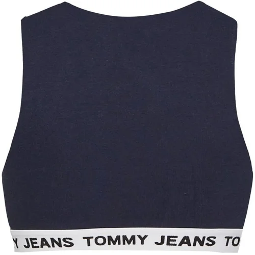 Tommy Hilfiger Jeans Tommy Jeans Top - TJW SUPER CROP V-LOGO WAISTAND blue