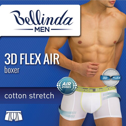 Bellinda men's boxers 3D FLEX AIR BOXER - men's boxers with 3D flex cotton suitable for sport - black - muške bokserice Slike