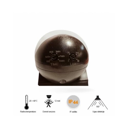 Senzor SAMOSTALNI ST11 180° IP44 CRNI Cene