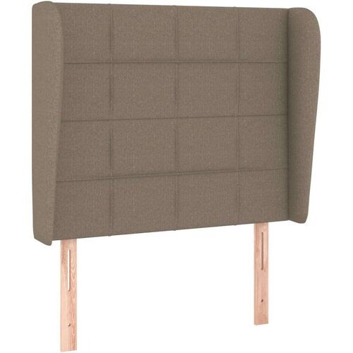  Uzglavlje s u&amp;scaron;ima smeđesivo 103x23x118/128 cm od tkanine Slike