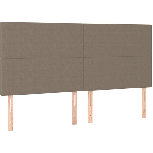 Maison Chic Posteljno vzglavje - Vzglavna omarica 4 kosi taupe 80x5x78/88 cm blago, (22077348) Slike