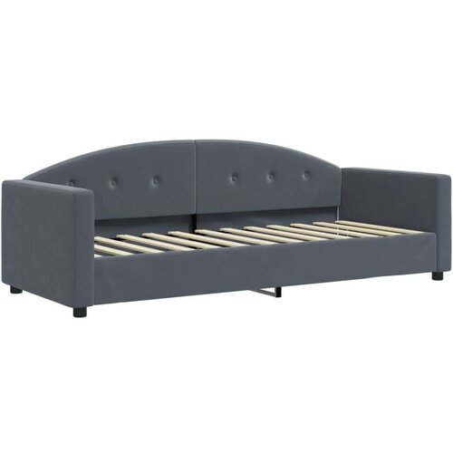 vidaXL Dnevna postelja z vzmetnico temno siva 80x200 cm žamet, (20936671) Cene