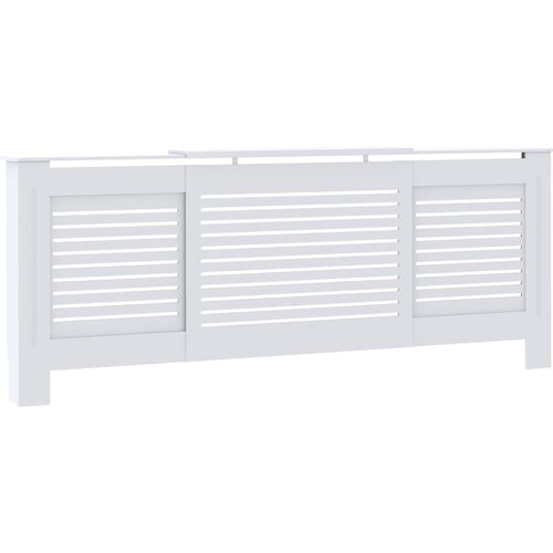 vidaXL Pokrov za radiator MDF bel 205 cm, (20769773) Cene