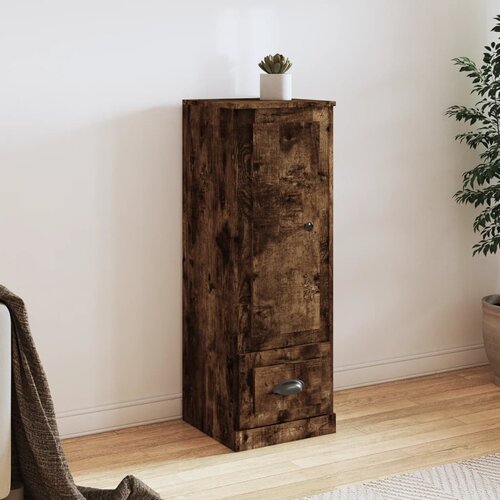 The Living Store Visoka omarica dimljeni hrast 36x35,5x103,5 cm inženirski les - Visoka Omarica, (21429958) Slike